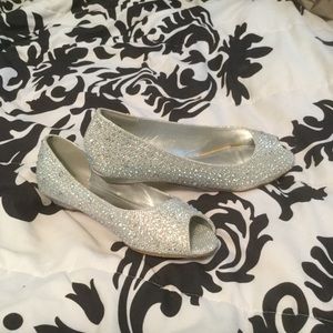 David’s Bridal bling flats
